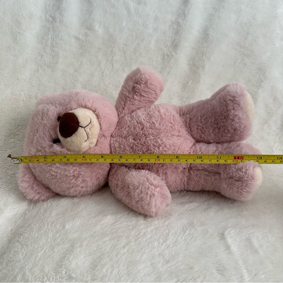Aurora Pink Hugga Wug Teddy Bear 13” White Soft Plush Toy Stuffed Animal - Picture 6 of 6
